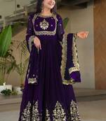 Women embellished grandeur & majestic artwork georgette anarkali kurta
