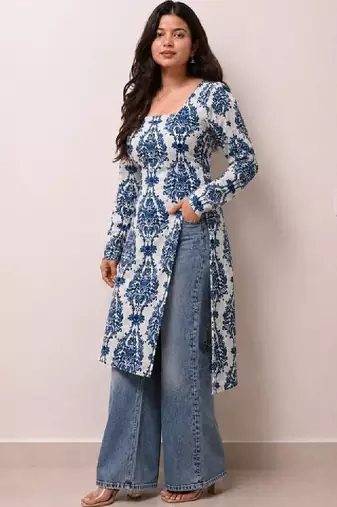 Women ethnic motifs printed kurta