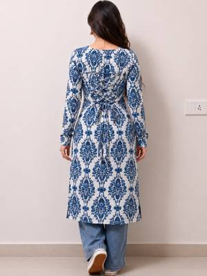 Women ethnic motifs printed kurta 2