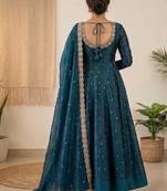 Women thread work anarkali kurta