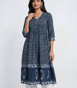 Women polka dot printed indie prints kurta