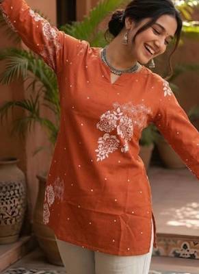 Short kurta printed 2
