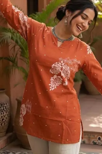 Short kurta printed