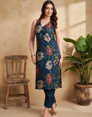 Women floral printed indie florals kurta 3