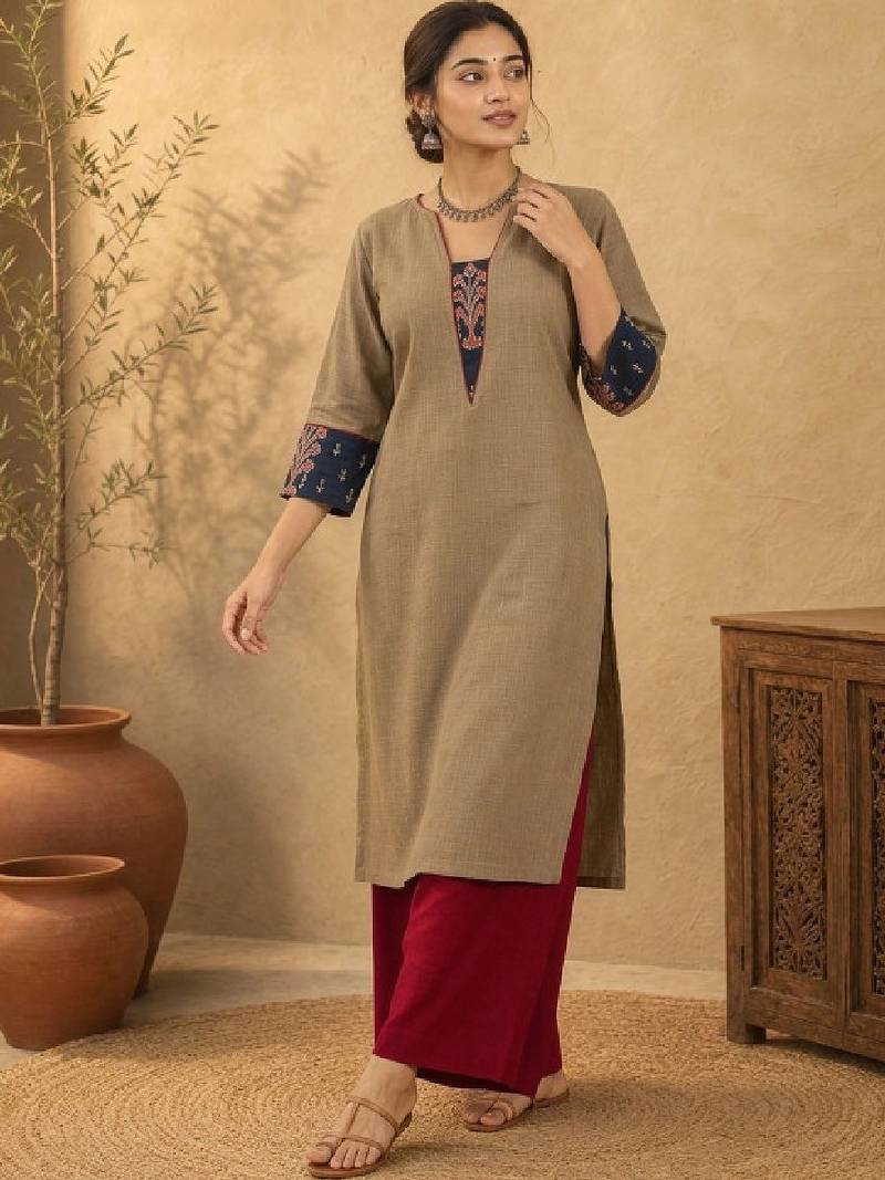 Women thread work kurta