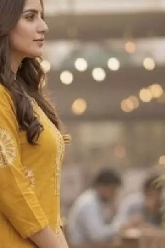 Women ethnic motifs printed thread work kurta