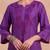Women ethnic motifs embroidered thread work chanderi silk kurta