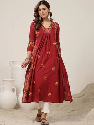 Women floral printed floral kurta 2
