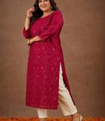 Women ethnic motifs chanderi silk kurta