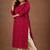Women ethnic motifs chanderi silk kurta