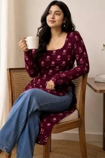 Women floral printed floral kurta