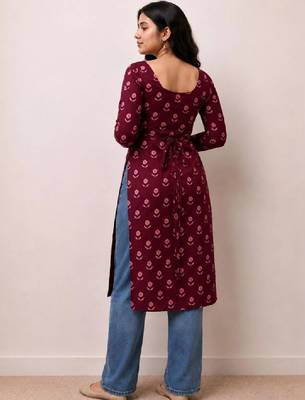 Women floral printed floral kurta 3