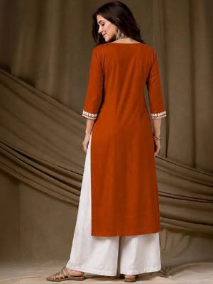 Women embroidered thread work kurta 2