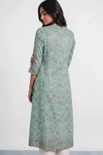 Women floral printed indie florals kurta