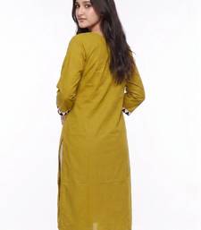 Women ethnic motifs printed mirror work kurta