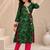 Women bandhani printed gotta patti kurta