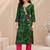 Women bandhani printed gotta patti kurta