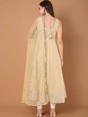 Women ethnic motifs embellished sequinned georgette blend anarkali kurta 2