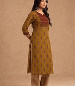 Women ethnic motifs printed indie prints kurta