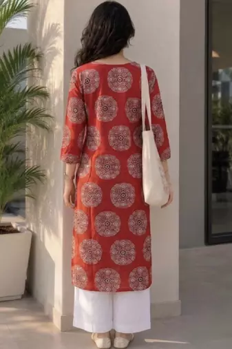 Women ethnic motifs printed kurta