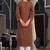 Women ethnic motifs embroidered thread work dobby kurta.