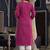 Women embroidered mirror work dobby kurta.