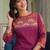 Women embroidered mirror work dobby kurta.