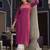 Women embroidered mirror work dobby kurta.