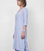 Women floral embroidered thread work floral kurta