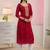 Women ethnic motifs embroidered thread work kurta