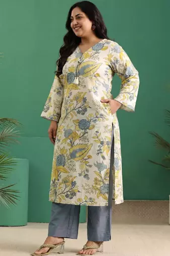 Women floral printed floral kurta