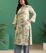 Women floral printed floral kurta
