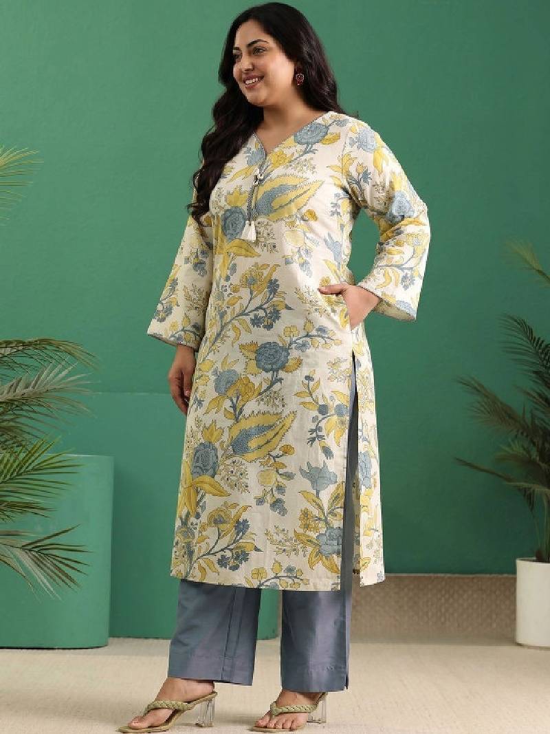 Women floral printed floral kurta
