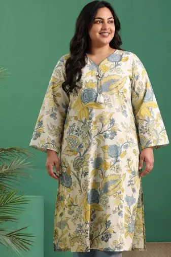 Women floral printed floral kurta