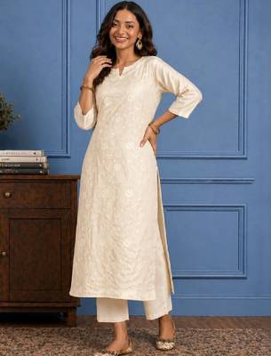 Women chanderi silk kurta 2
