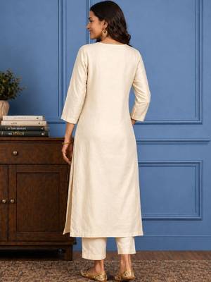 Women chanderi silk kurta 3