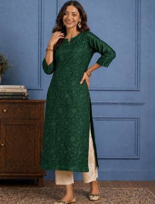 Women chanderi silk kurta 2