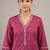 Women floral printed thread work handloom kurta