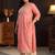 Women ethnic motifs embroidered thread work kurta