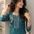 Women ethnic motifs embroidered thread work kurta