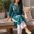 Women ethnic motifs embroidered thread work kurta