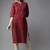 Women maroon & off-white printed straight kurta
