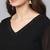 Women black solid anarkali kurta with dupatta