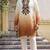 Multicolor printed cotton blend thigh length men kurta