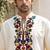 Multicolor printed cotton blend thigh length men kurta