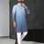 Multi color digital printed straight men kurta