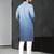 Multi color digital printed straight men kurta