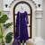 Purple digital printed anarkali suit set with mirror work dupatta