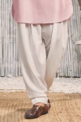 Buy designer light pink silk kurta pajama set 4