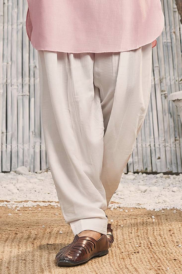 Buy designer light pink silk kurta pajama set